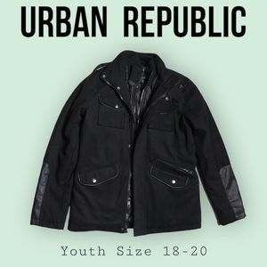 Urban Republic techno shell hooded jacket. Youth size 18-20.